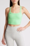Free People Fp Movement All Clear Rib Crop Camisole In Bright Jade