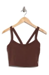 Free People Fp Movement All Clear Rib Crop Camisole In Brown