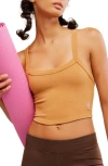 Free People Fp Movement All Clear Rib Crop Camisole In Brown