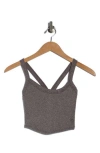 Free People Fp Movement All Clear Rib Crop Camisole In Brown