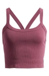 Free People Fp Movement All Clear Rib Crop Camisole In Pink