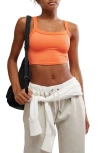 Free People Fp Movement All Clear Rib Crop Camisole In Flame