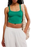 Free People Fp Movement All Clear Rib Crop Camisole In Green