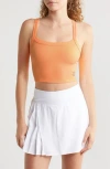 Free People Fp Movement All Clear Rib Crop Camisole In Neon Clementine