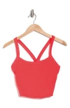 Free People Fp Movement All Clear Rib Crop Camisole In Neon Coral
