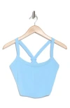 Free People Fp Movement All Clear Rib Crop Camisole In Oxford Blue