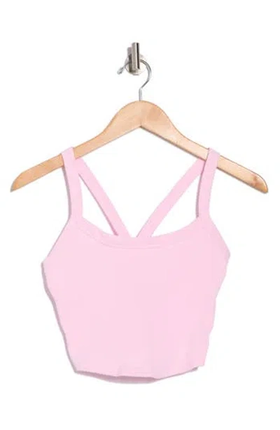 Free People Fp Movement All Clear Rib Crop Camisole In Powder Pink