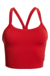 Free People Fp Movement All Clear Rib Crop Camisole In Red