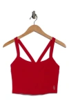 Free People Fp Movement All Clear Rib Crop Camisole In Red