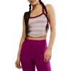 Free People Fp Movement All Clear Stripe Camisole In Rose Quartz Combo
