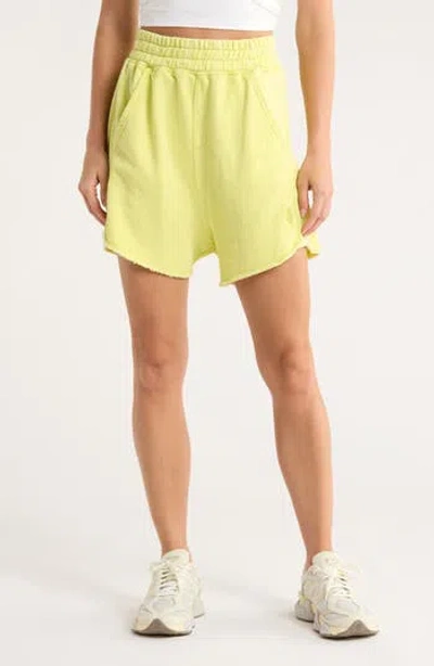 Free People Fp Movement All Star Sweat Shorts In Yellow