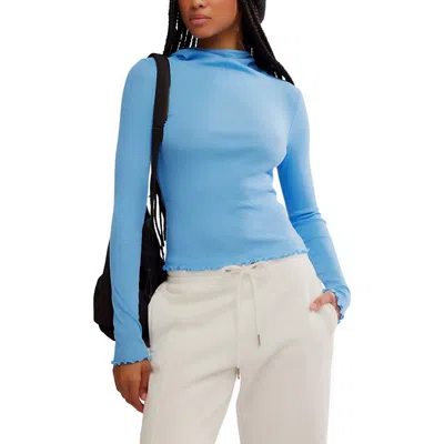 Free People Fp Movement Breathe Easy Cotton Blend Hoodie In Blue