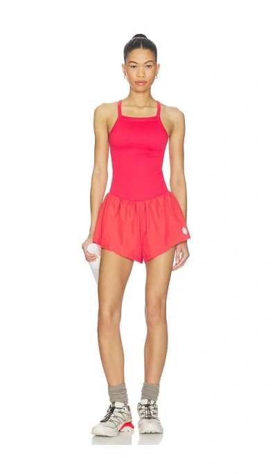 Free People Fp Movement Carpe Diem Runsie In Red