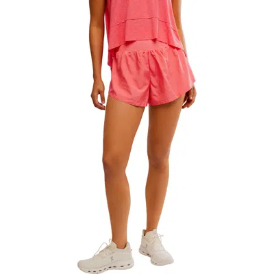 Free People Fp Movement Carpe Diem Water Resistant Shorts In Red