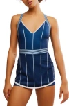 Free People Fp Movement Cool On The Court Tennis Romper In Blue