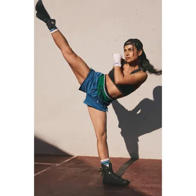 Free People Fp Movement Dream Big Cotton Blend Shorts In Athlete Blue Combo