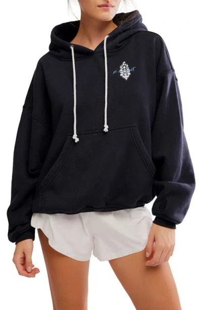 Free People Fp Movement Final Call Graphic Hoodie In Blue