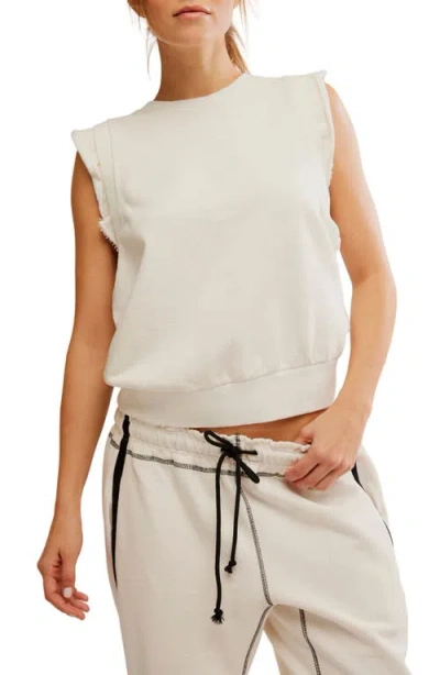 Free People Fp Movement Flutter Cotton Tank In Ivory