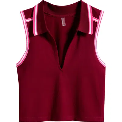 Free People Fp Movement Forehand Polo In Red