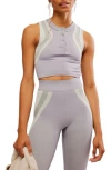 Free People Fp Movement Free Kick Crop Henley Muscle Tank In Trailblazer Combo