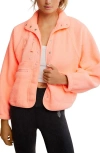 Free People Fp Movement  Fp Movement Hit The Slopes Fleece Jacket In Just Peachy