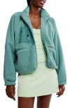 Free People Fp Movement  Fp Movement Hit The Slopes Fleece Jacket In Midnight Jade