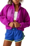 Free People Fp Movement  Fp Movement Hit The Slopes Fleece Jacket In Vivid Violet