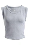 Free People Fp Movement Free Throw Crop Muscle Tank Top In Gray
