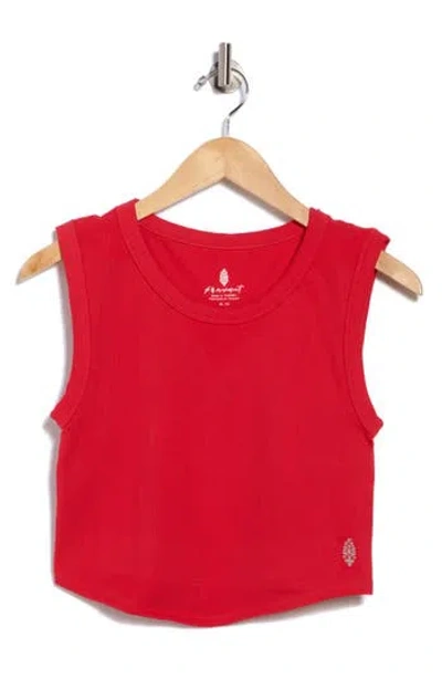 Free People Fp Movement Free Throw Crop Muscle Tank Top In Red