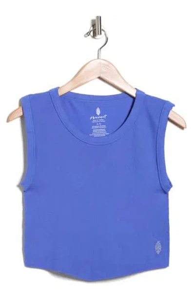 Free People Fp Movement Free Throw Crop Muscle Tank Top In Blue