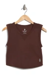 Free People Fp Movement Free Throw Crop Muscle Tank Top In Brown