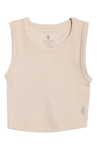 Free People Fp Movement Free Throw Crop Muscle Tank Top In Neutral