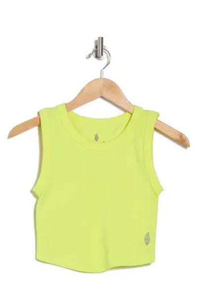 Free People Fp Movement Free Throw Crop Muscle Tank Top In Sour Citrus