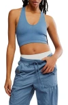 Free People Fp Movement Free Throw Crop Tank In Blue