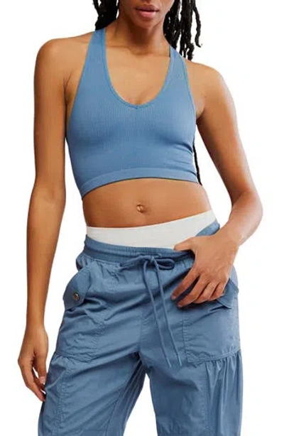 Free People Fp Movement Free Throw Crop Tank In Blue
