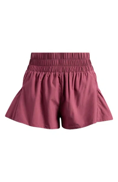 Free People Fp Movement Get Your Flirt On Shorts In Burgundy