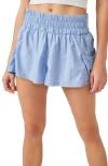 Free People Fp Movement Get Your Flirt On Shorts In Cloudy Waters