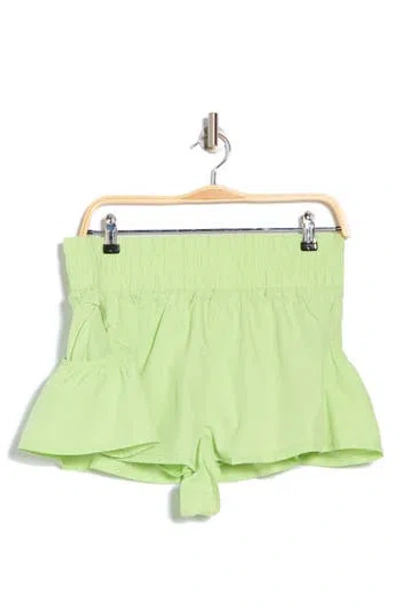 Free People Fp Movement Get Your Flirt On Shorts In Green Combo