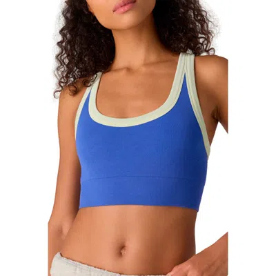 Free People Fp Movement Go To Colorblock Sports Bra In Blue