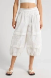 Free People Fp Movement Gonna Love Me Eyelet Crop Joggers In White