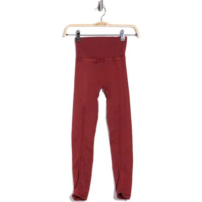 Free People Fp Movement Good Karma Leggings In Faded Red