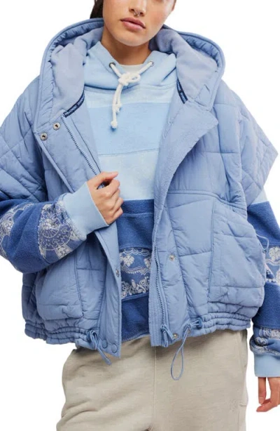 Free People Fp Movement Happy Trails Poncho In Blue