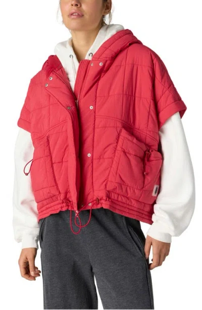Free People Fp Movement Happy Trails Poncho In Red