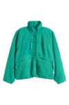 Free People Fp Movement Hit The Slopes Fleece Jacket In Green