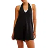 Free People Fp Movement Hot Shot Halter Romper In Black