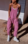 Free People Fp Movement Hot Shot Jumpsuit In Mauve Merlot