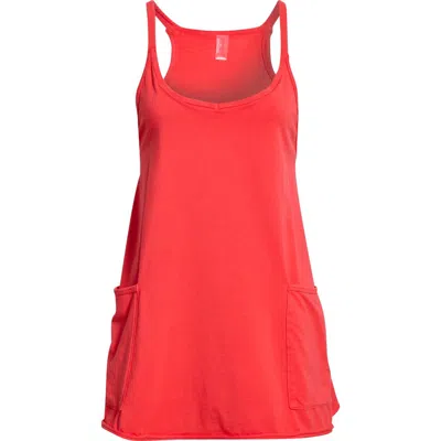 Free People Fp Movement Hot Shot Racerback Romper In Red