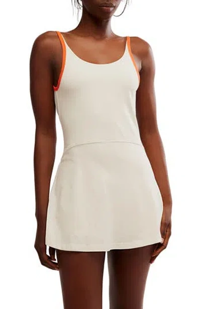 Free People Fp Movement Hot Shot Stretch Cotton Skortsie In White