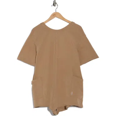 Free People Fp Movement Hot Shot Tee Romper In Brown