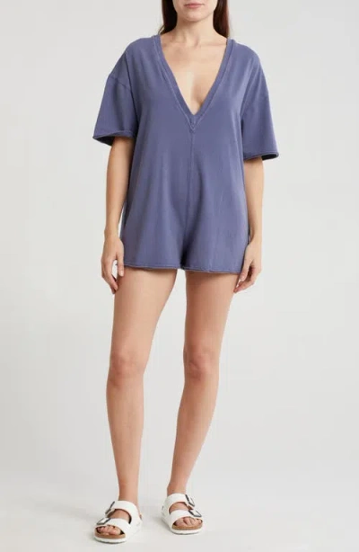 Free People Fp Movement Hot Shot T-shirt Romper In Black